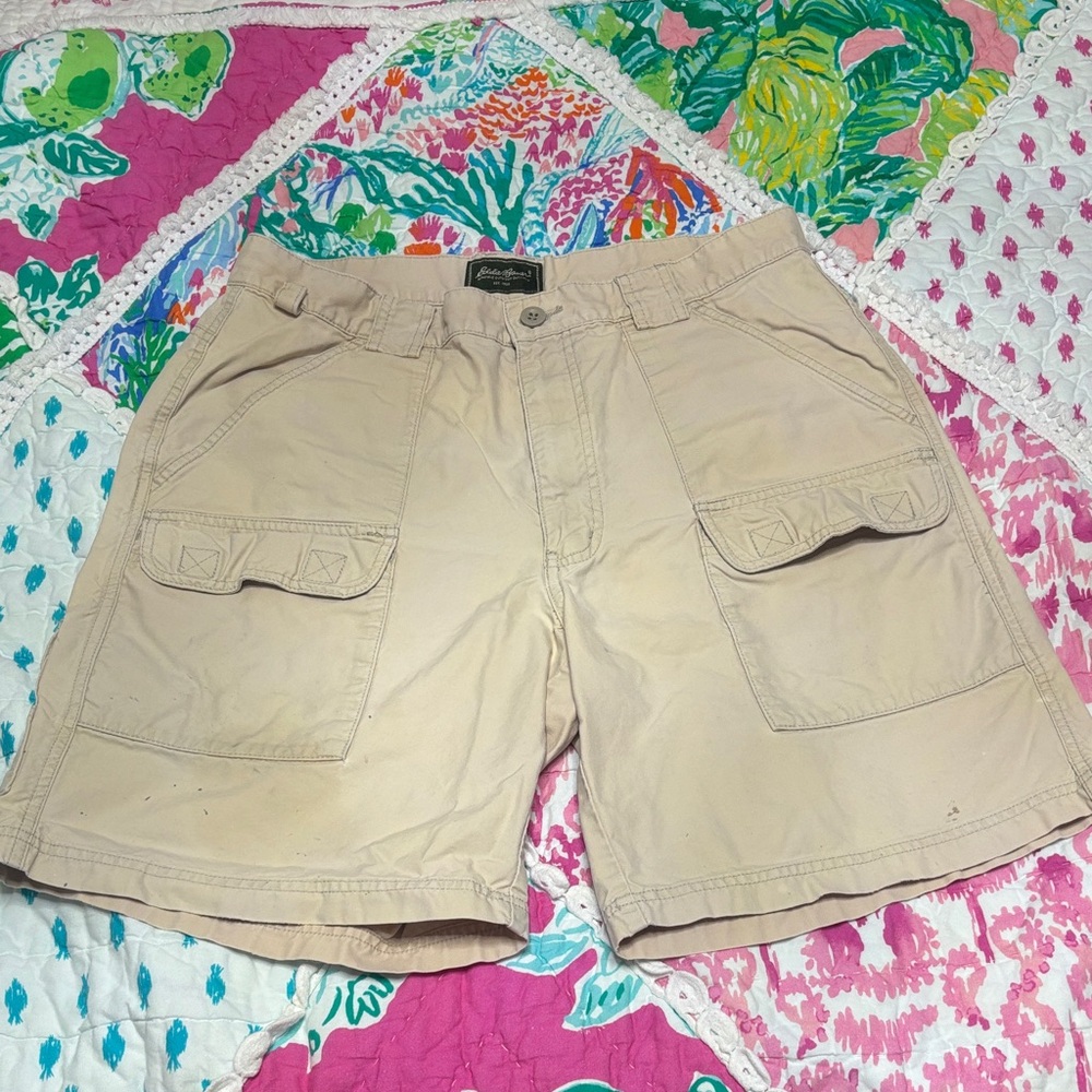 Eddie Bauer Beige Cargo Shorts